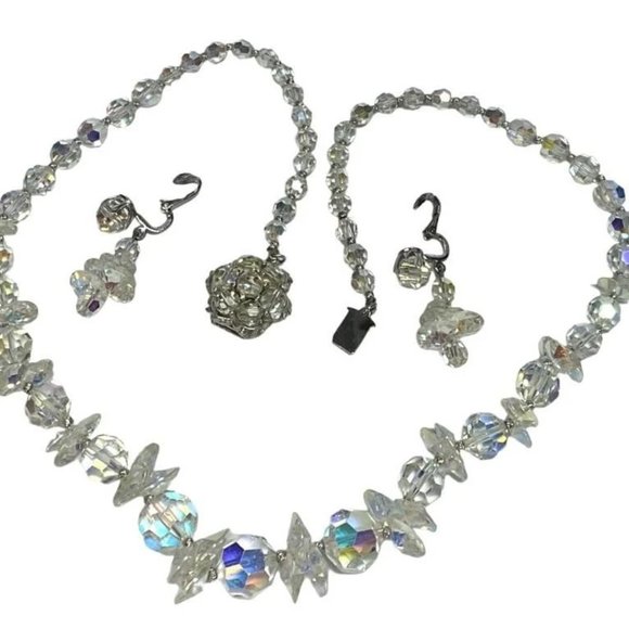 Sherman Set Swarovski Crystal Aurora Necklace - Picture 1 of 10